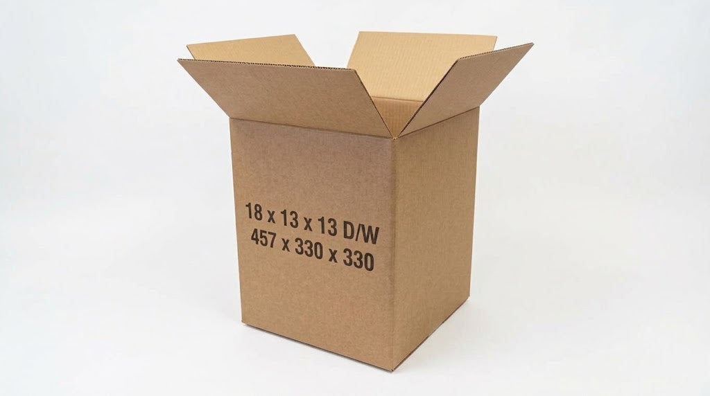 Premium 200gsm Medium Cardboard Box — 18″× 13″× 13″ Heavy Duty Double‑Wall